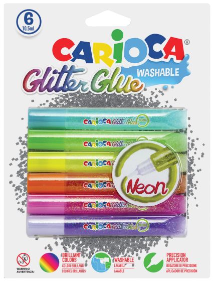Carioca glitterlim 6 farger