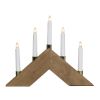 Adventsstake 7armet Nature Brun