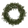 Grankrans med kongler og 50 ledlys  Pines Grønn