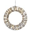 Ledlysring 40cm i rotting med 60ledlys-8 funksjoner  Shine Brun