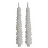 Stakelys juletre 2pk med ledlys  24cm Hvit Tree Hvit