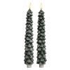 Stakelys juletre 2pk med ledlys  24cm grønn Tree Grønn frostet