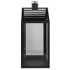 Lykt Hus H48cm Windy Vasket Sort