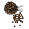 Små kongler i nett 200gr Brun