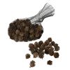 Små kongler i nett 200gr Brun