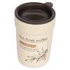 Kopp med lokk Coffee first 320ml Beige