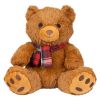 Teddybjørn bamse med skjerf 25cm Brun