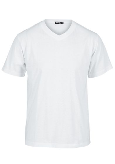 Basic David 2pk t-skjorte med v-hals hvit