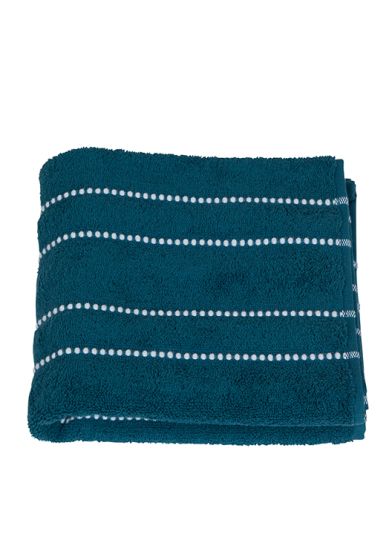 Bekvem håndkle med striper blå