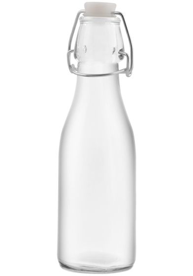 Flaske med korklås 0,25L transparent