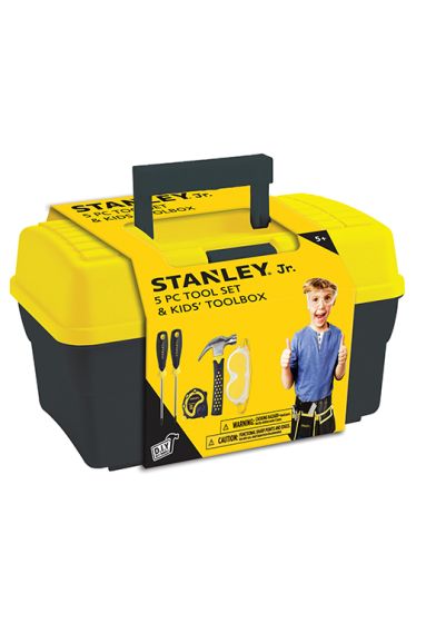 Stanley Jr verktøykasse med verktøy sort/gul