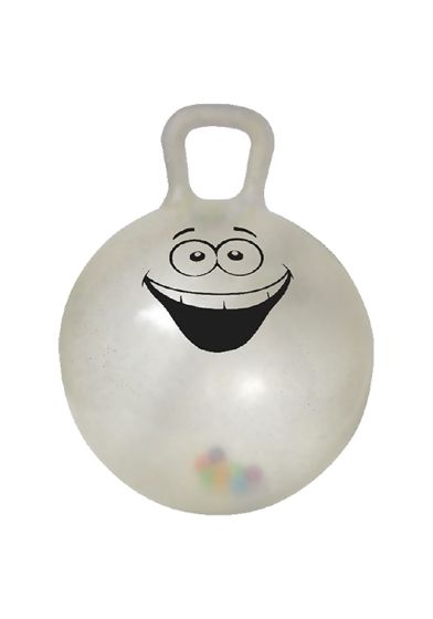 Hoppeball med selvlysende kuler transparent