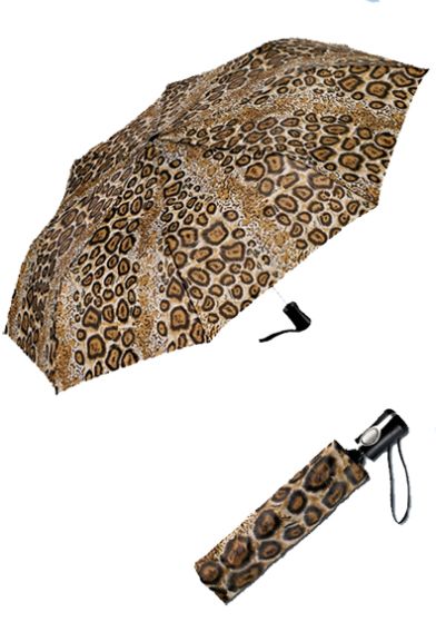 Paraply dame leopard leopardmønstret