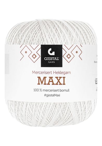 Gjestal Garn Heklegarn Maxi garnnøste 102-hvit