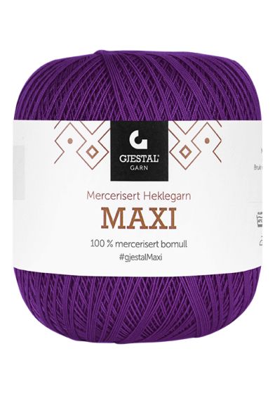 Gjestal Garn Heklegarn Maxi garnnøste 107-lilla