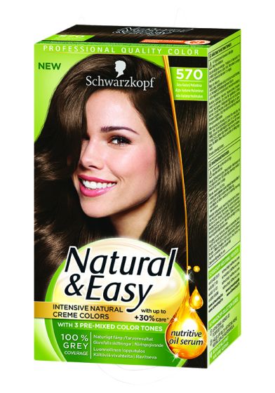 Schwarzkopf Natural & Easy hårfarge 570 maroni medium brown