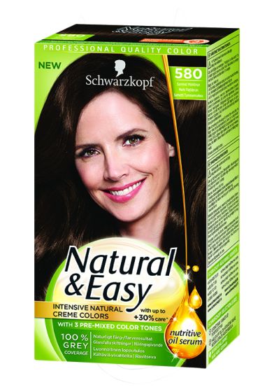 Schwarzkopf Natural & Easy hårfarge 580 velvet darkbrown
