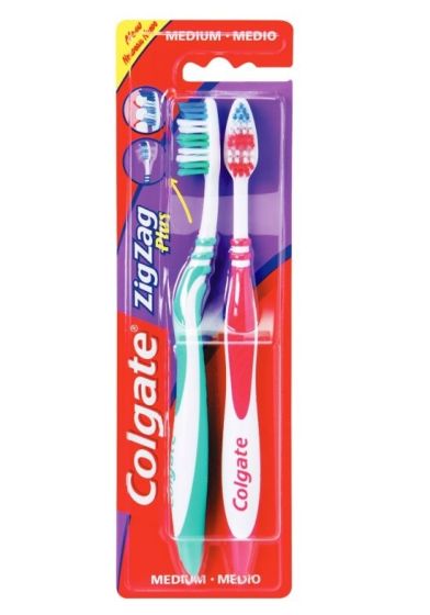 Colgate Zig Zag tannbørste twinpk medium