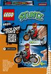 Lego City Turbo Wheels Stuntmotorsykkel og flammedrakt-figur