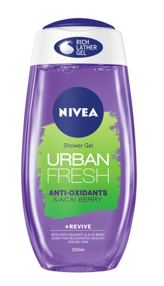 Nivea Shower Urban Fresh Acai 250ml antioxidants & acai berry