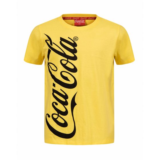 Coca Cola t-skjorte med Coca Cola print gul