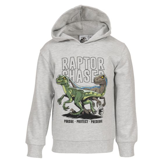Jurassic World hettegensor med raptor gråmelert.