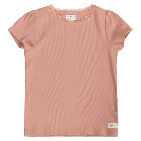 T-skjorte med pufferm dus rosa
