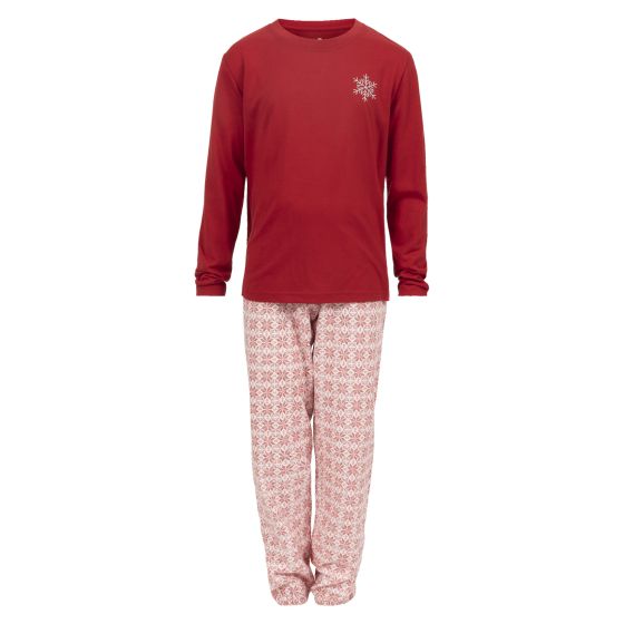 Pyjamas til barn Snøstjerne Rød-hvit