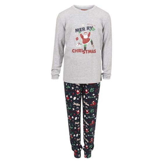 Pyjamas til barn Merry Christmas Grå-blå