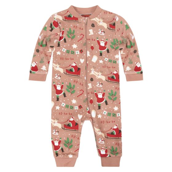 Pyjamas til baby Merry Christmas Dus rosa