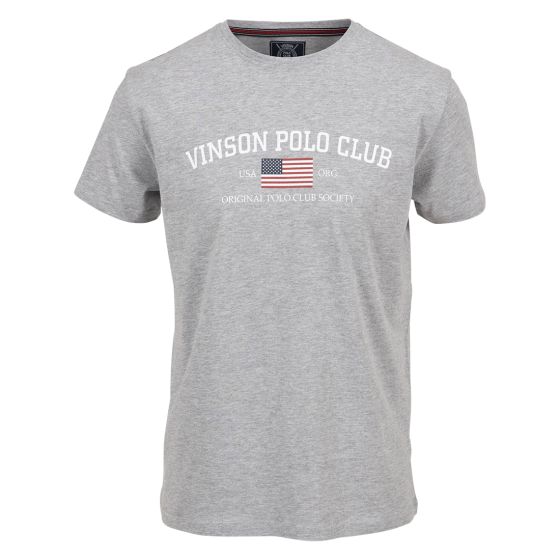 Vinson Polo Club Henley t-skjorte grå