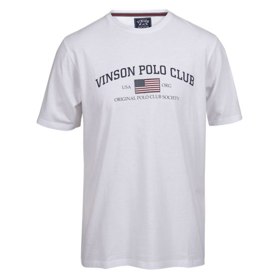 Vinson Polo Club Henley t-skjorte hvit