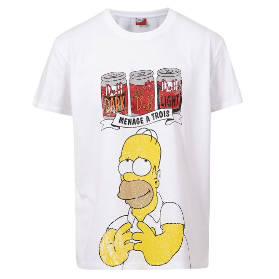 Denim & Casual Homer t - shirt hvit