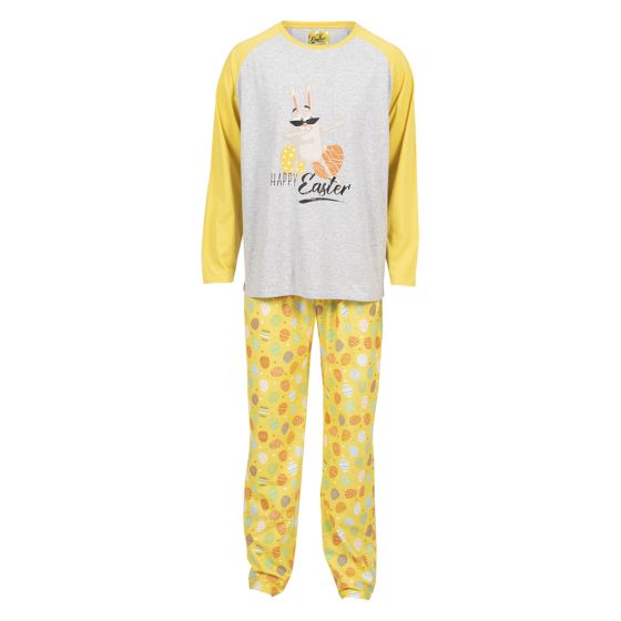 Happy Easter Påske pyjamas gul