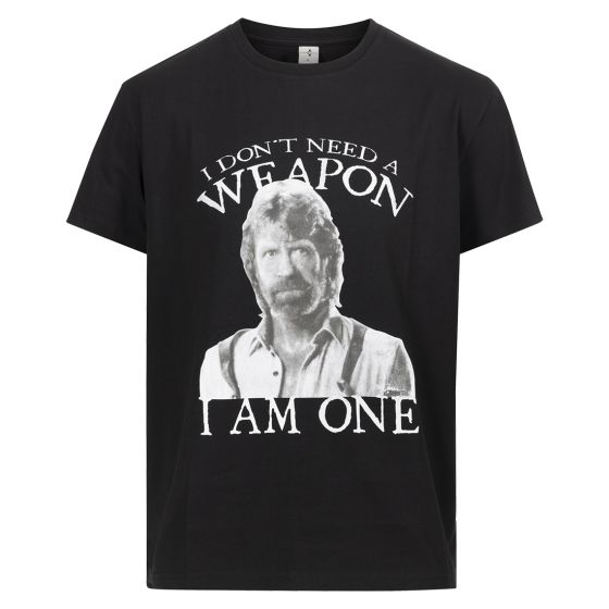 Chuck Norris t-shirt Sort