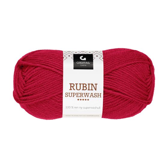 Gjestal Garn Rubin Superwash garnnøste 404-rød