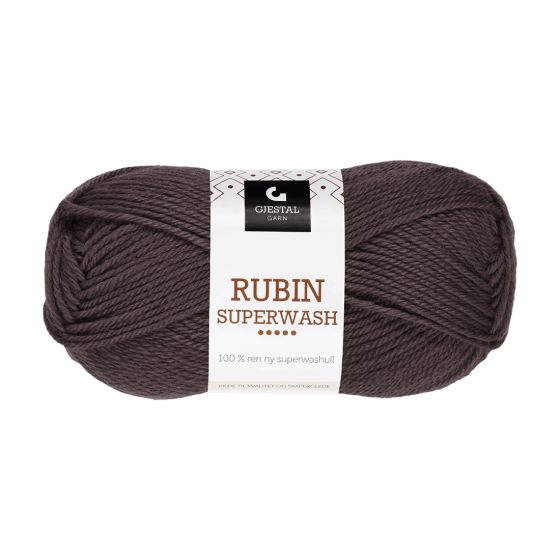 Gjestal Garn Rubin Superwash garnnøste 428-brun