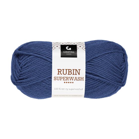 Gjestal Garn Rubin Superwash garnnøste 432-blå