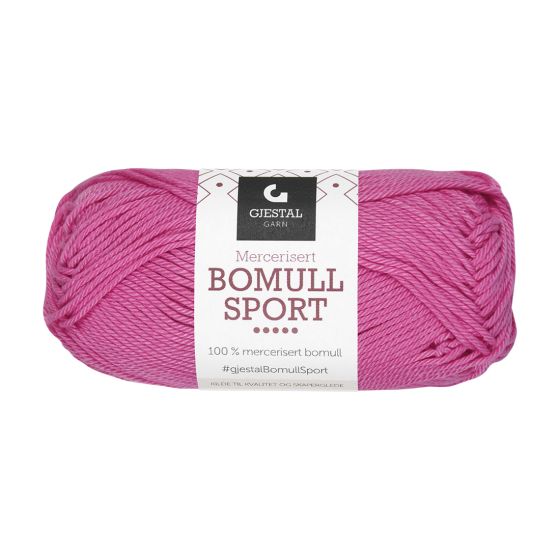Bomull Sport garnnøste 322-rosa