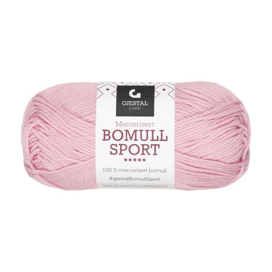 Bomull Sport garnnøste 323-lys rosa