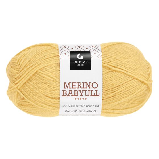 Gjestal Merino Baby Ull garnnøste 882-gul