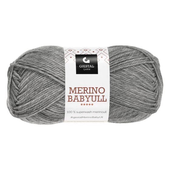 Gjestal Merino Baby Ull garnnøste 828-grå