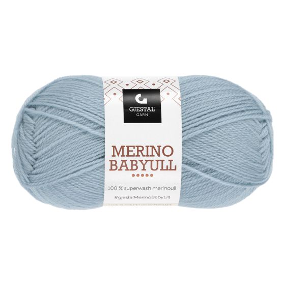 Gjestal Merino Baby Ull garnnøste 890-dueblå
