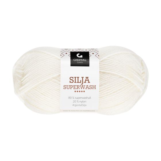 Gjestal Garn Silja Superwash garnnøste 302-hvit