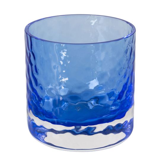 Wave lysglass blå