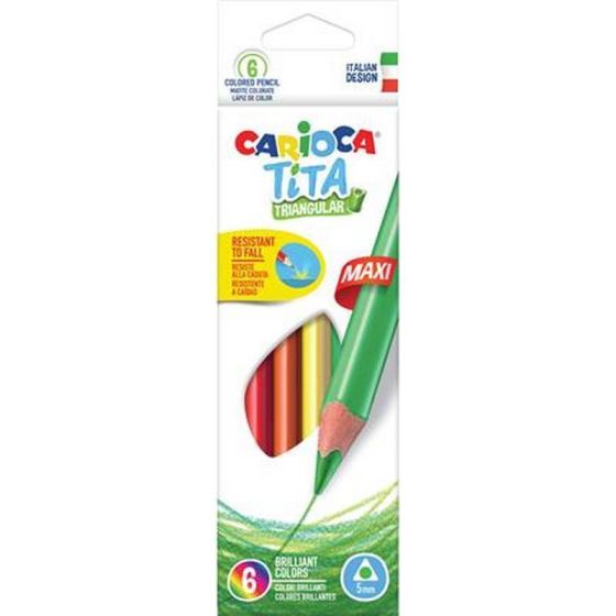 Fargeblyanter Carioca Tita trekantet 6 stk