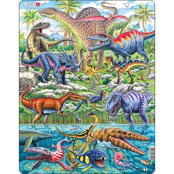 Platepusle Maxi Dinosaurer i farger 70 biter original.