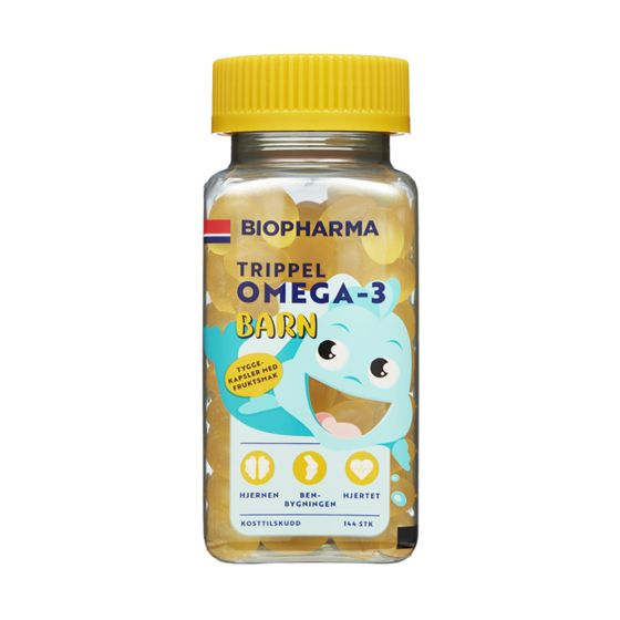 Biopharma Trippel Omega-3 Barn fruktsmak