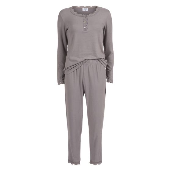 Nightwear Aurora Pyjamas med blonder grå