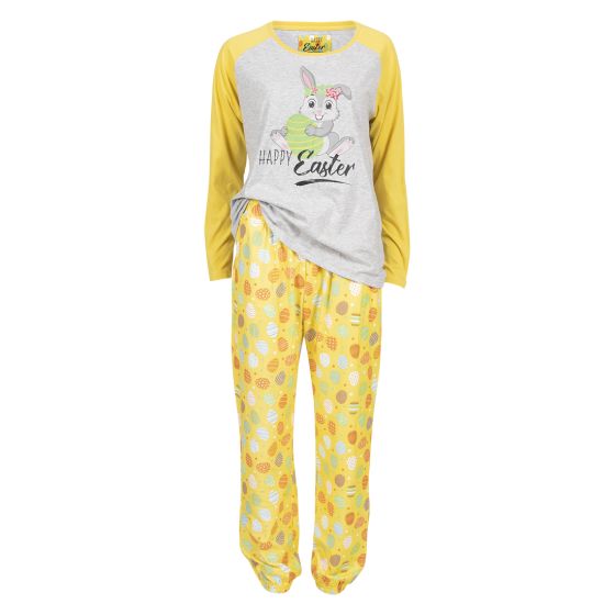 God Påske pyjamas til dame gul